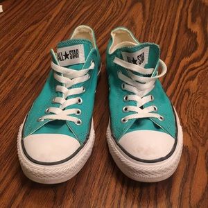 Teal low rise Converse gently used
